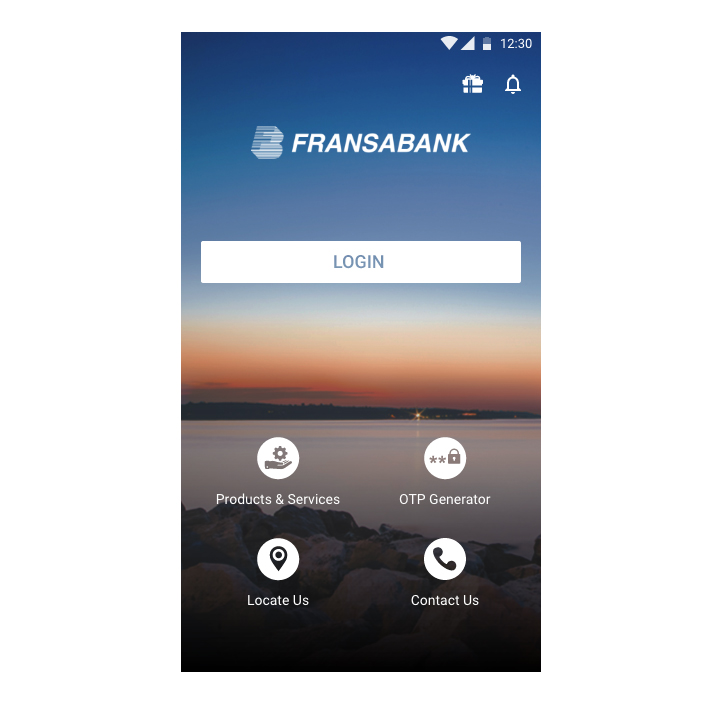 Fransabank - Mobile App Screen 1