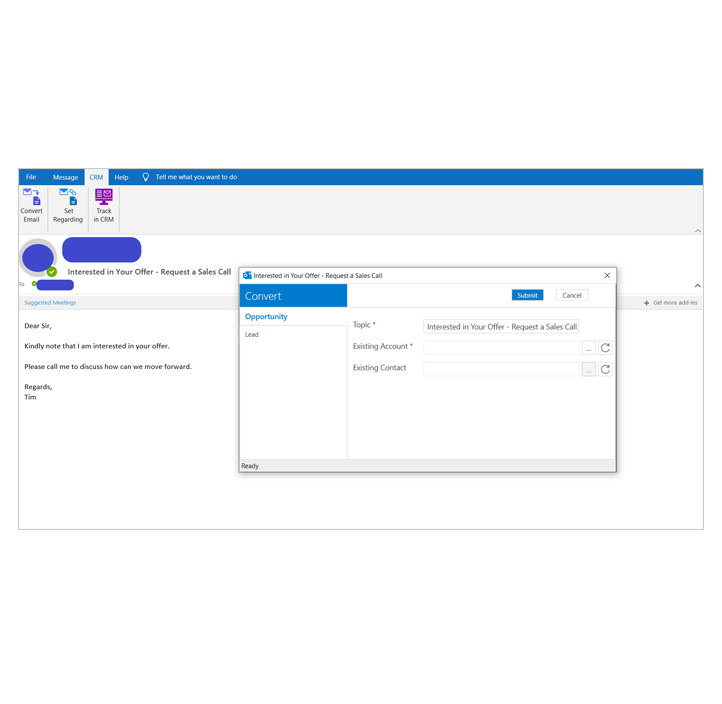 Worldwide Group of Life Science Laboratories - Outlook Add-in for CRM