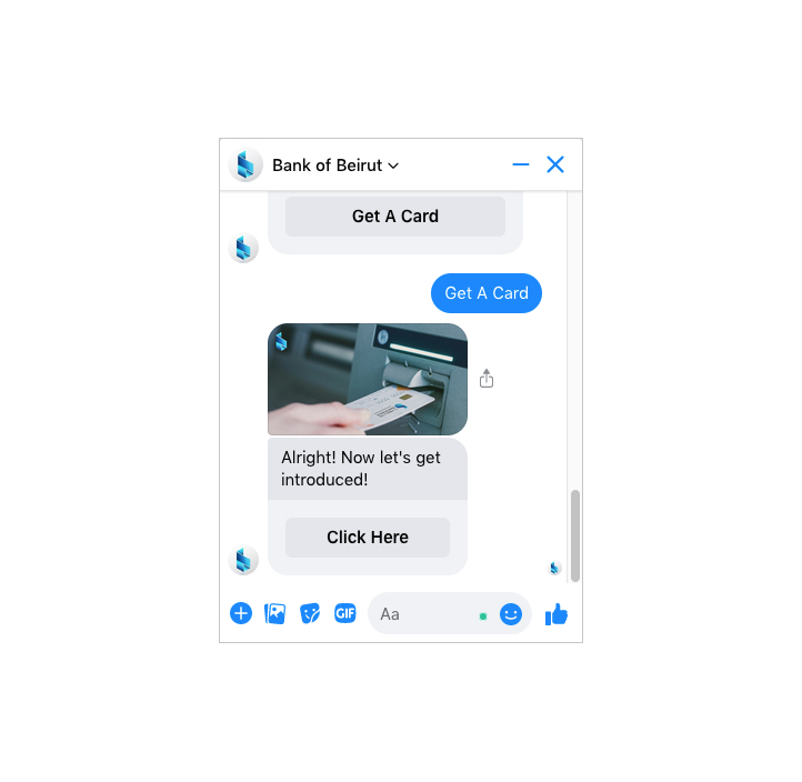 Bank of Beirut - Chatbot Screen 3