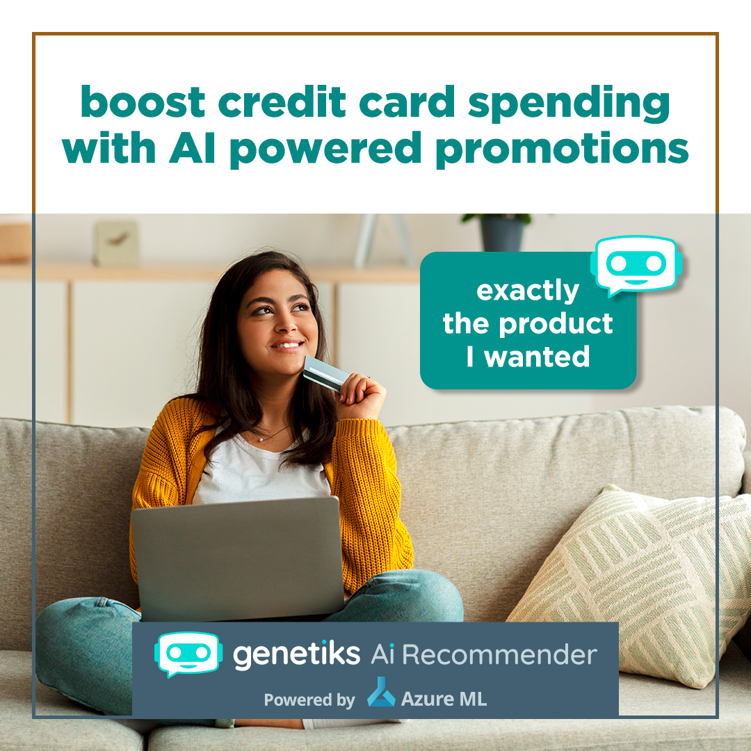 boost credit card spending with AI powered promotions from Genetiks AI Recommender