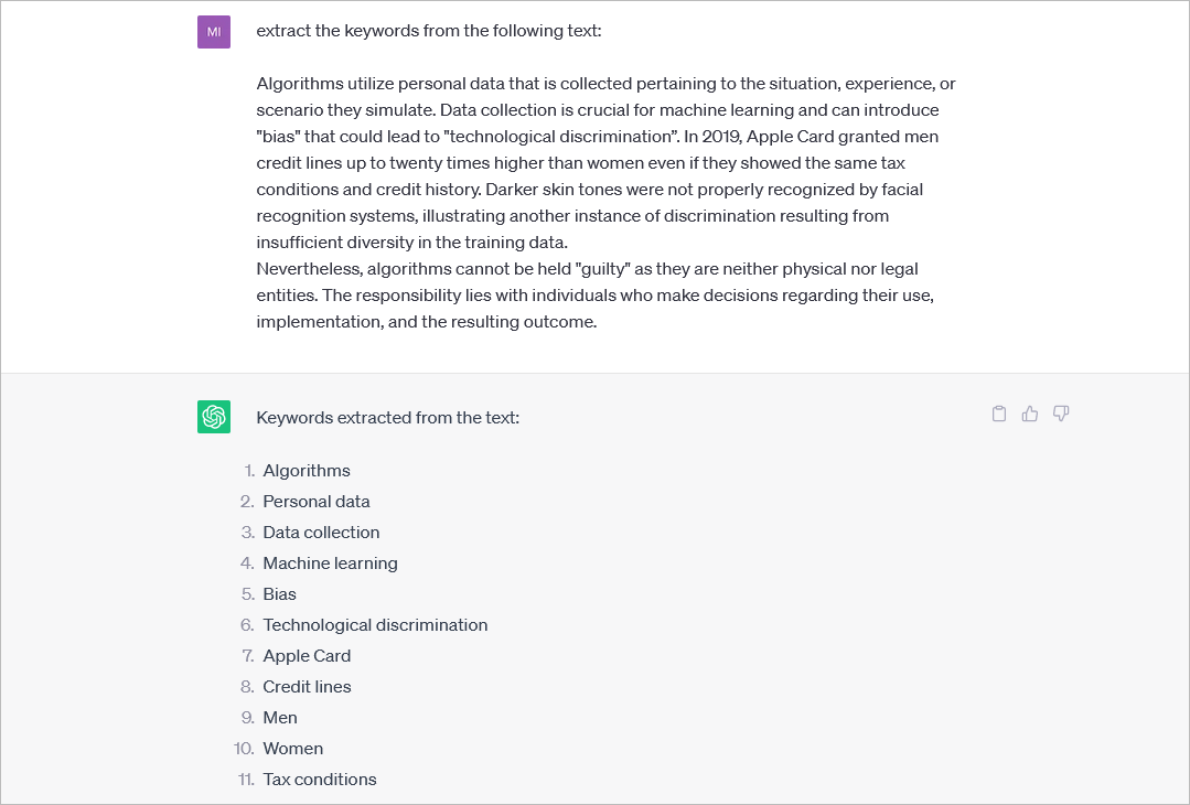 Extract Keywords with ChatGPT