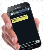 Unique codes sent to mobile via SMS